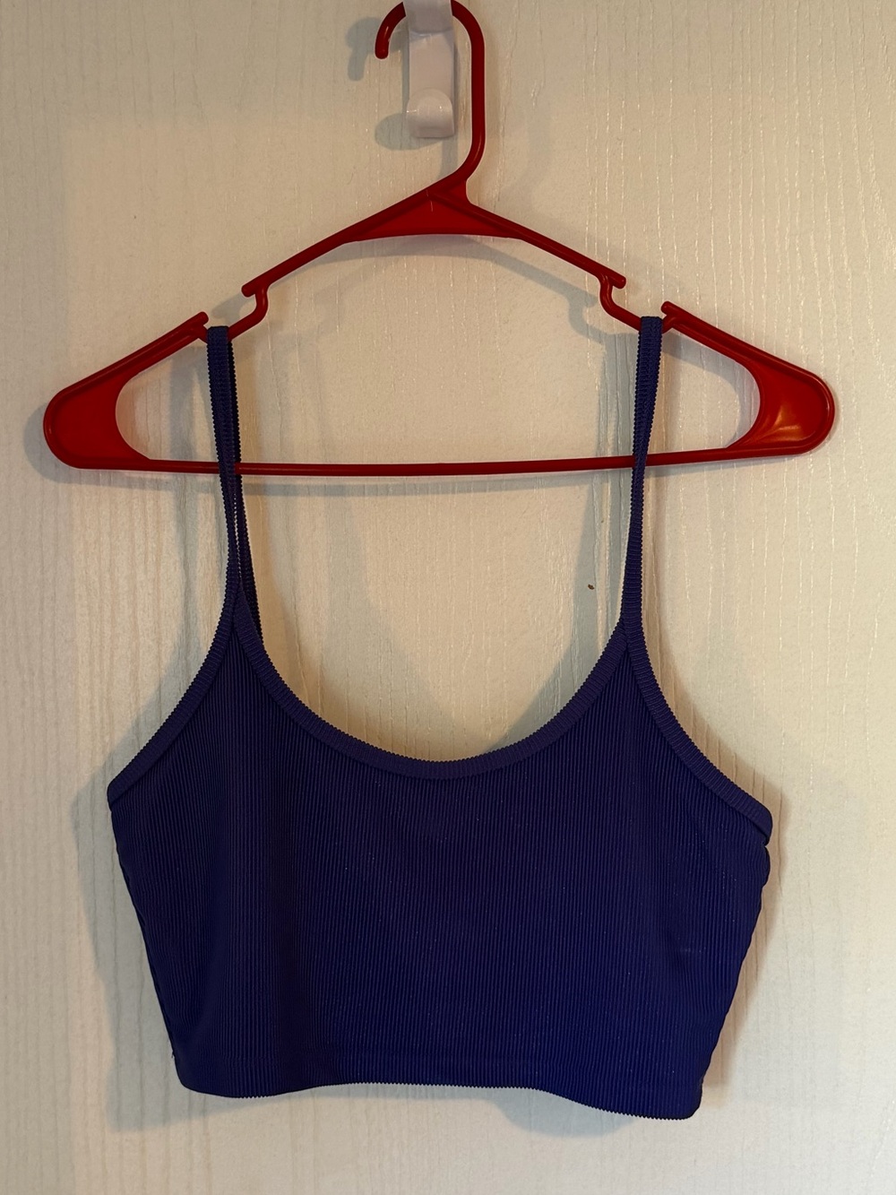 Simple Scoop Neck Crop Tank Top - Deep Purple